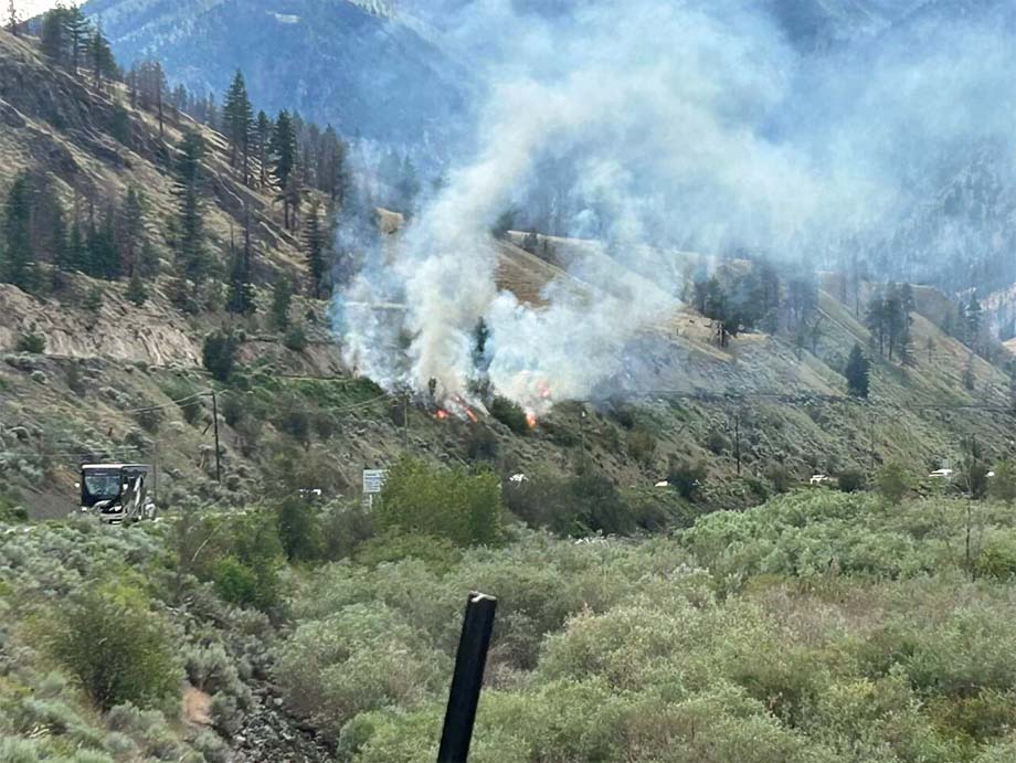 A fire south of Spences Bridge.