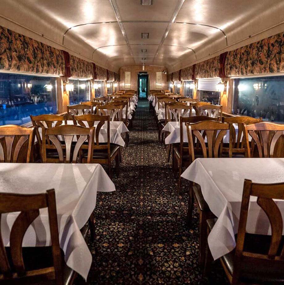 The ex-CPR dining car interior.