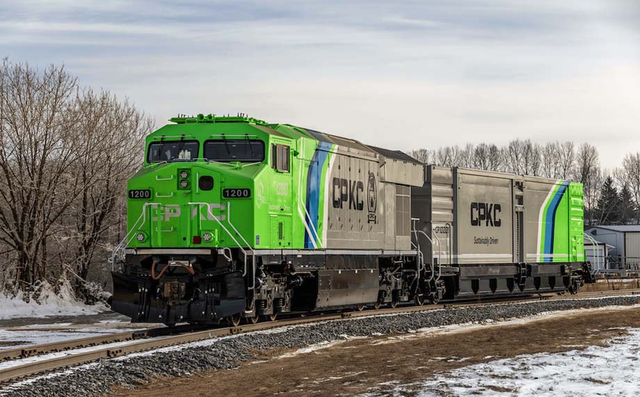 CPKC hydrogen locomotive.