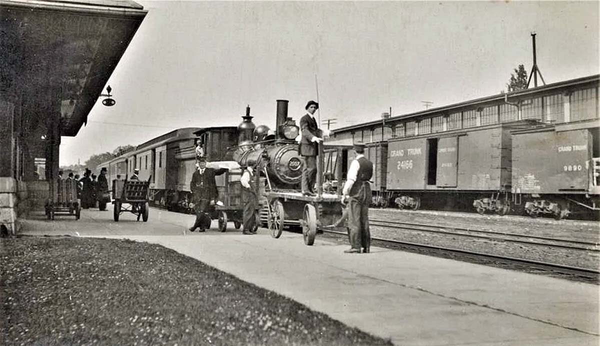 A GTR passenger train at Galt