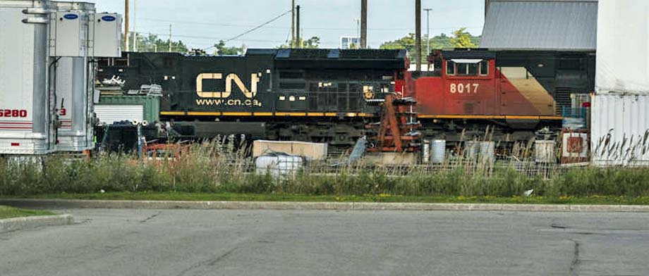 CN locomotives in MacMillan Yard.