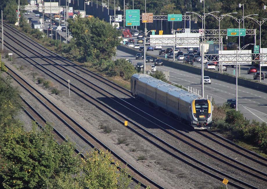 VIA Train 37 approaches Dorval.