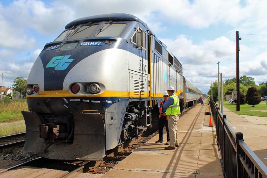 VIA Train 37 approaches Dorval.