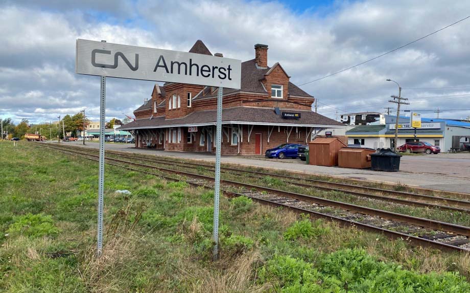 The Amherst station.