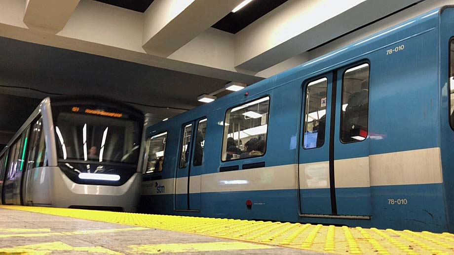 Montreal subway trains.