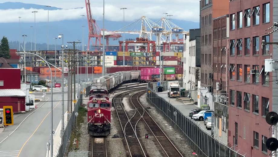 Vancouver waterfront yard.