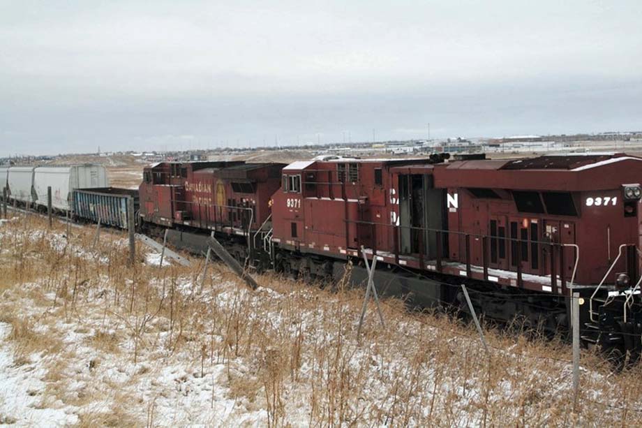 A CPKC freight train.