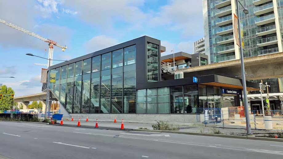 Construction progress on Capstan Station.