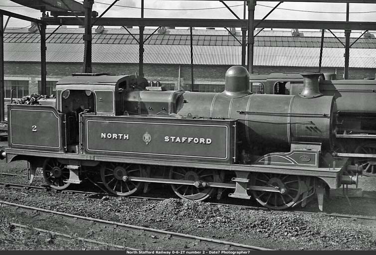 North Stafford Railway 0-6-2T number 2