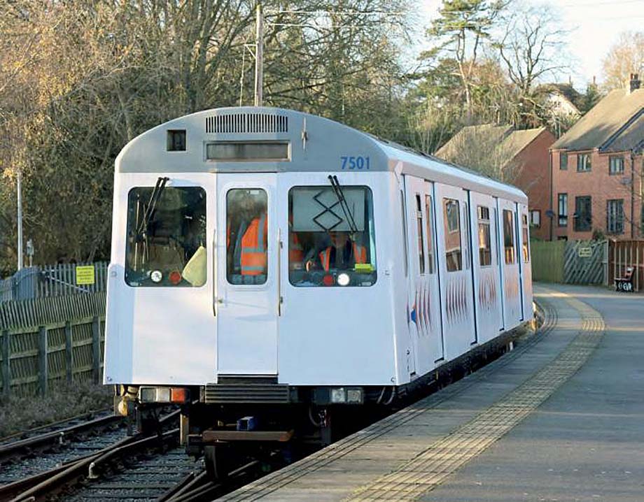 Experimental battery D train vehicle on the EVR.