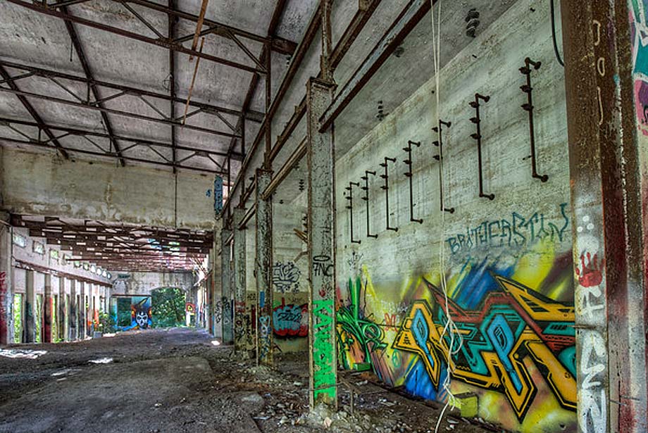 The abandoned power plant.