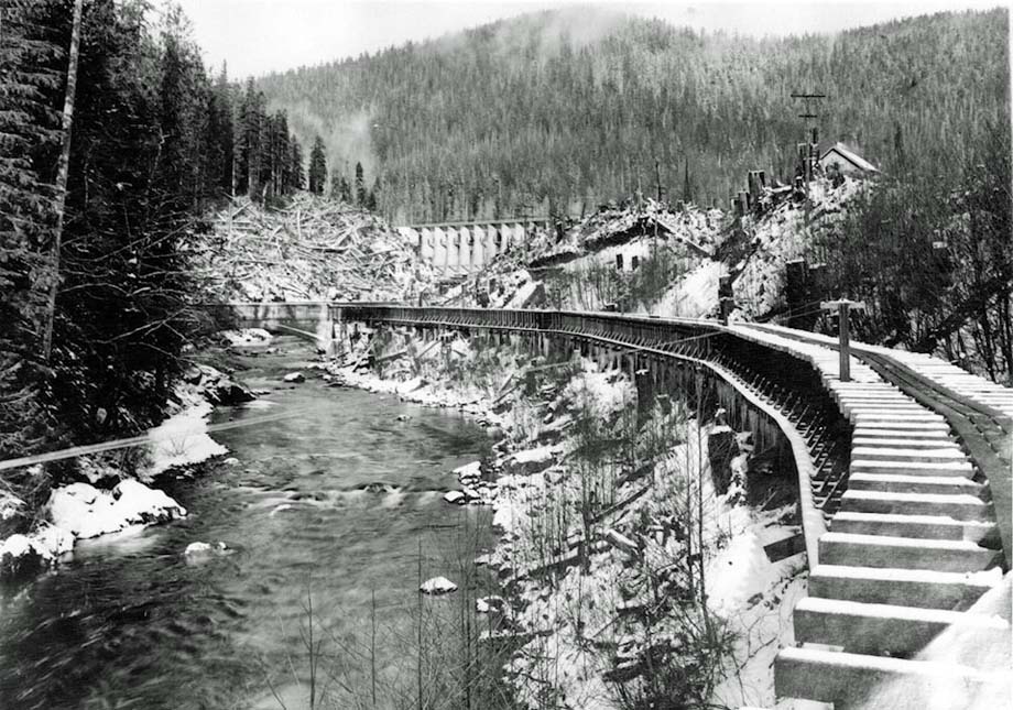 The Jordan River flume.