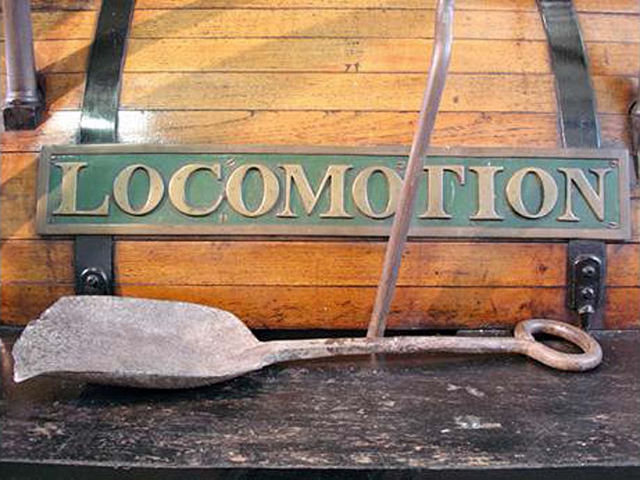 Locomotion No. 1 and shovel.